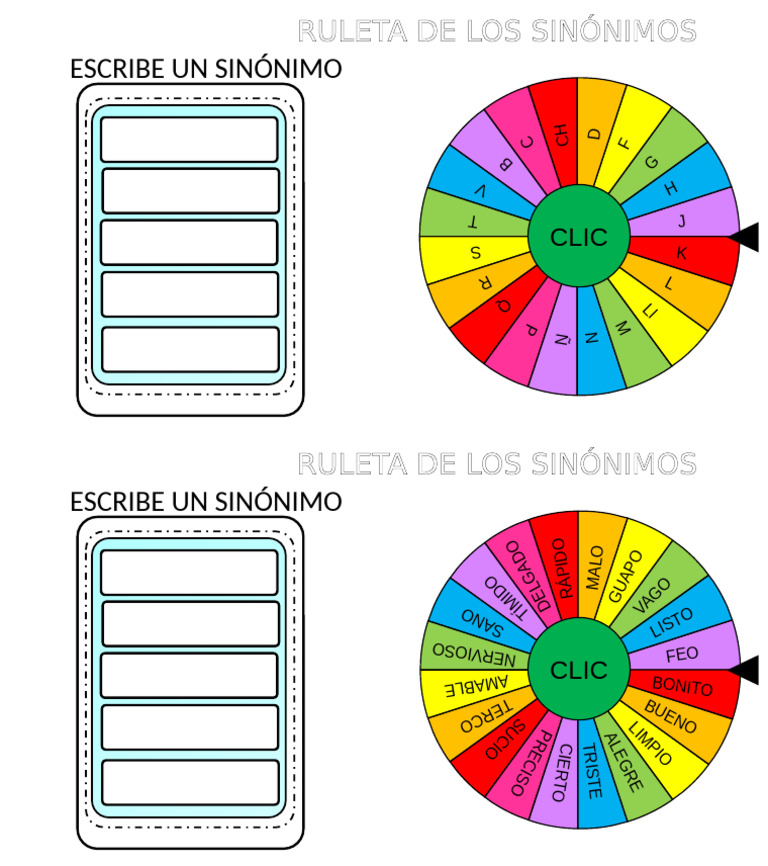 La-Ruleta-De-Las Letras | PDF