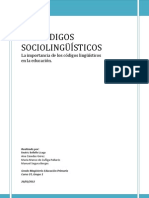 Ensayo. Los Códigos Sociolingüísticos.