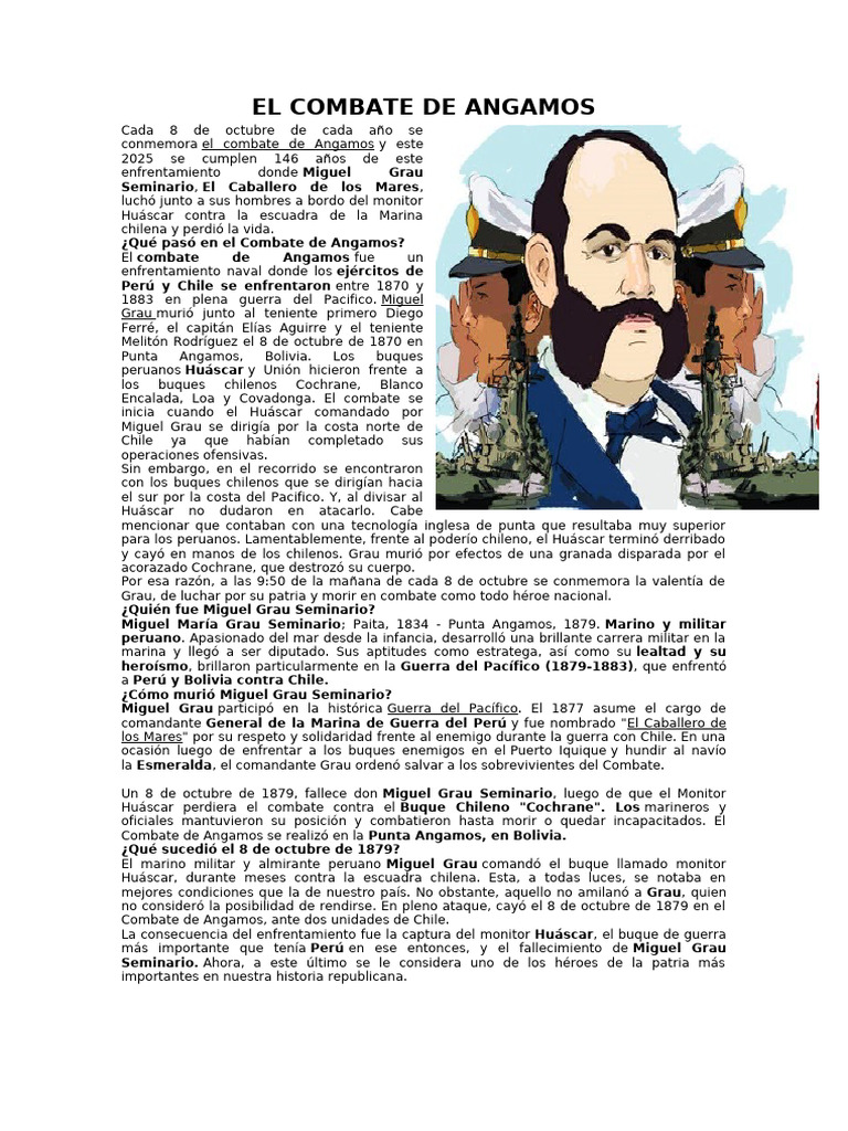 El Combate de Angamos | PDF | Terreno | Geografía Física