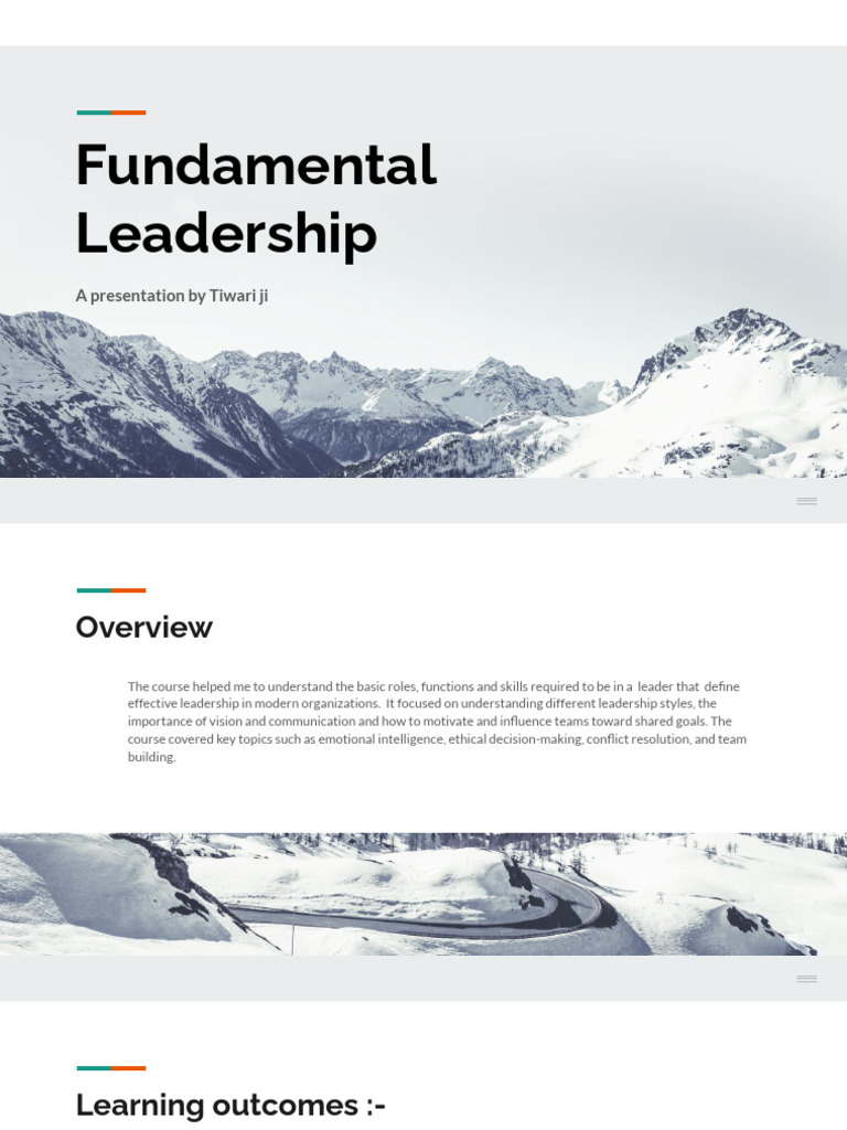 Fundamentals of Leadership | PDF