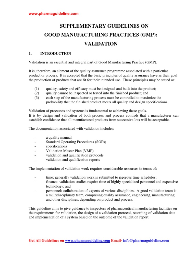 GMP Validation PDF
