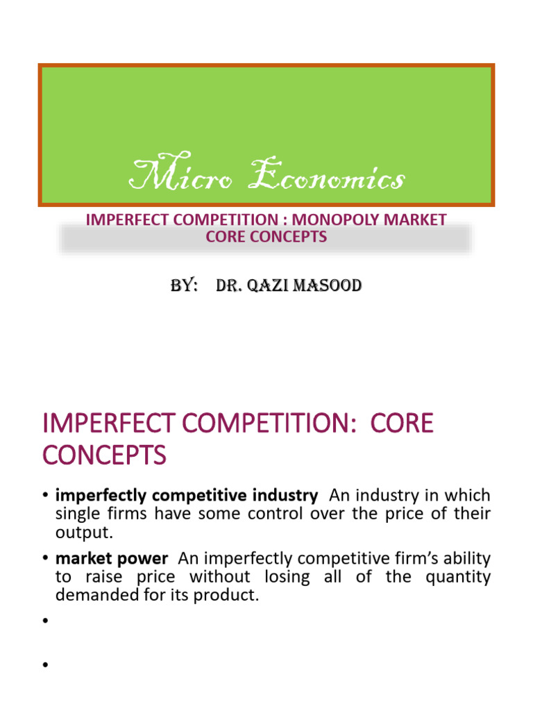 Basic of Monopoly Markets Theories - Fall 2025 | PDF | Monopoly ...