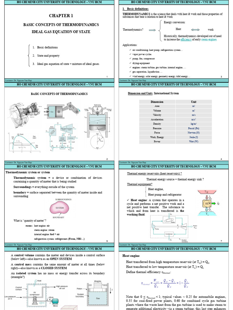 Thermodynamics Basics and Ideal Gas Law | PDF | Gases | Heat