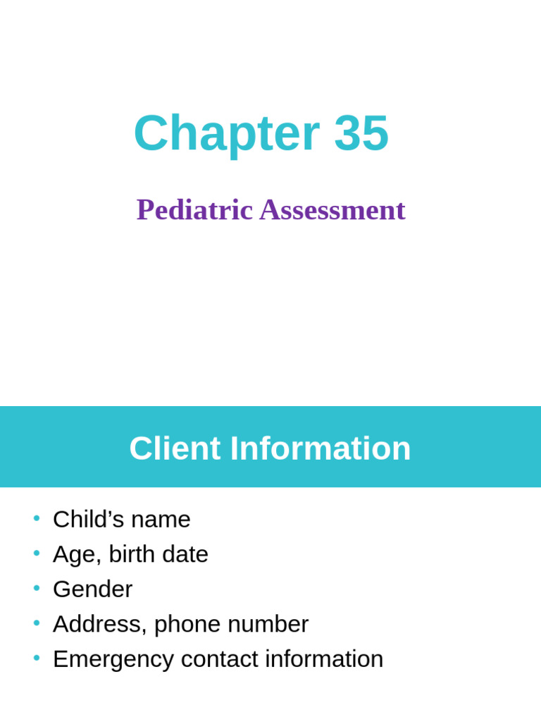 Comprehensive Pediatric Assessment Guide | PDF | Physical Examination