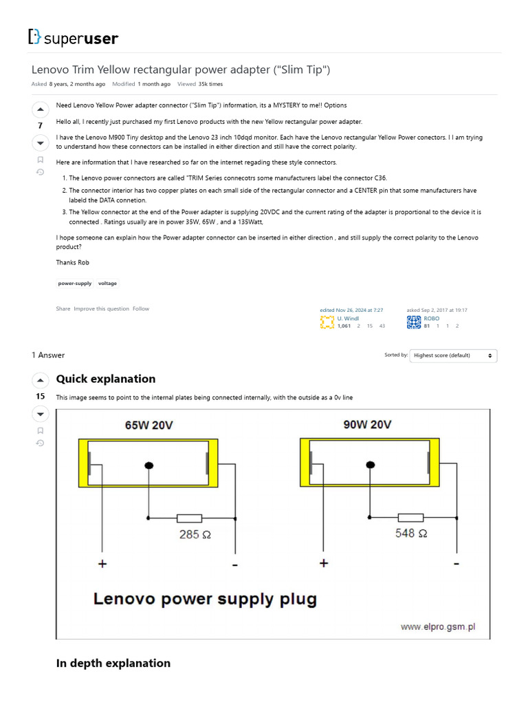 Understanding Lenovo Slim Tip Connectors | PDF | Electrical Connector ...