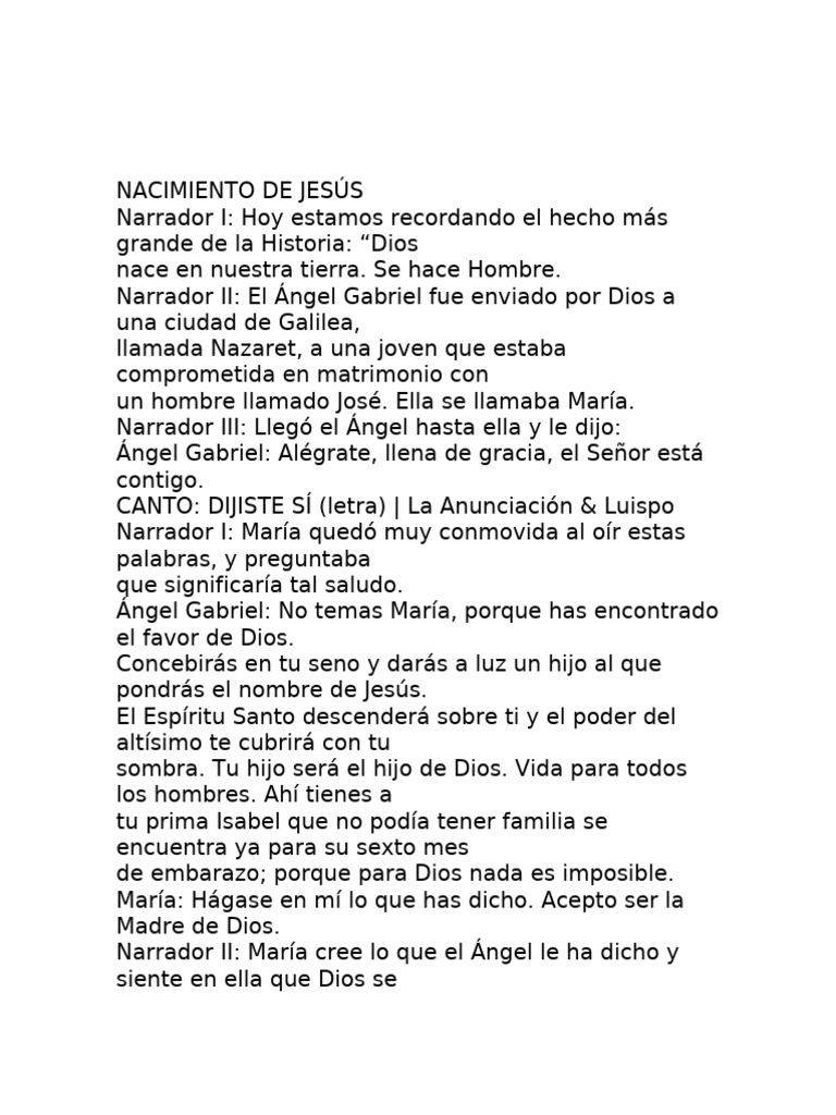 Nacimiento de Jesús: La Historia Sagrada | PDF | María, madre de Jesús ...