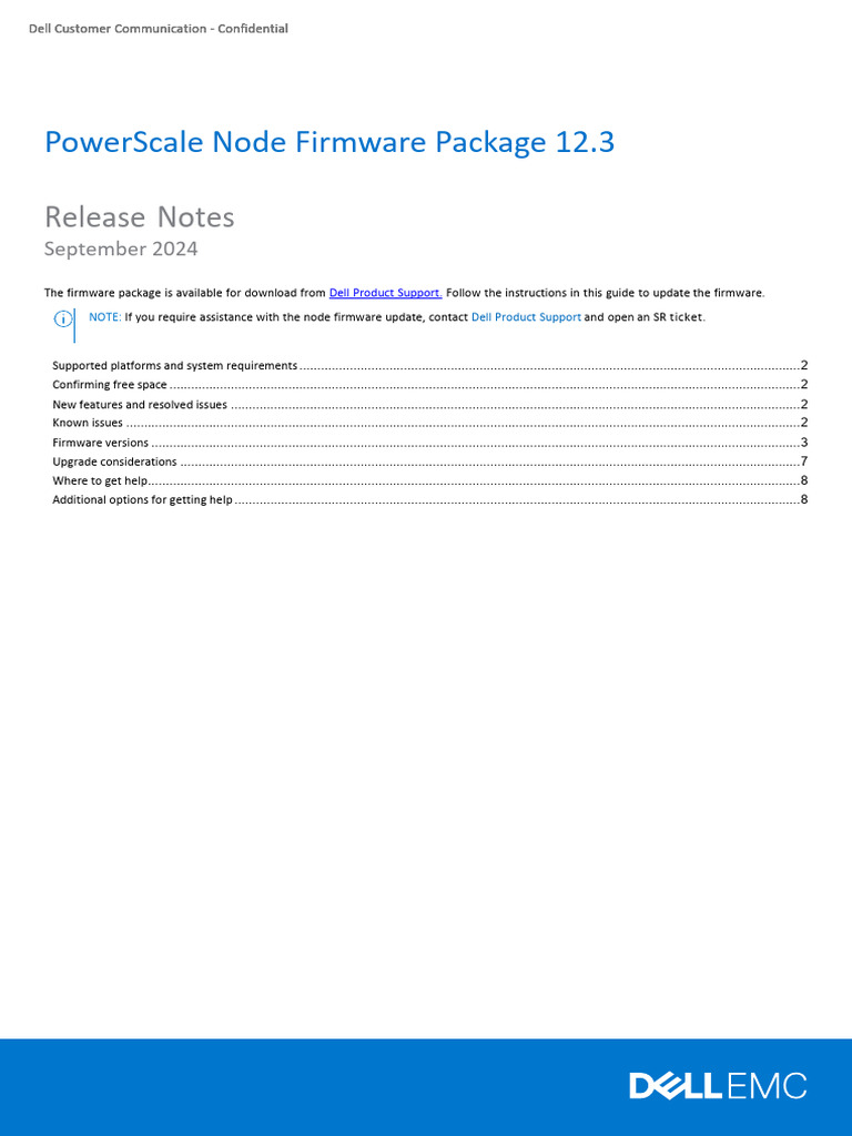 PowerScale Node Firmware 12.3 Release Notes | PDF | Computer Cluster | Bios