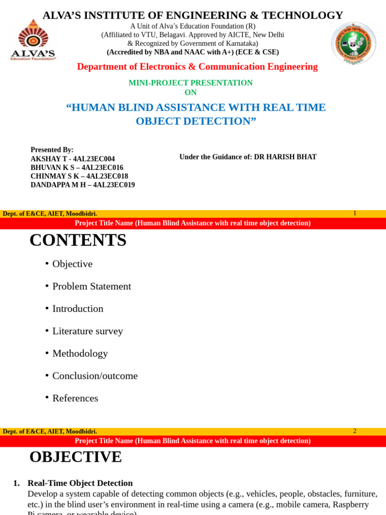 Real-Time Object Detection for Blind Aid | PDF | Visual Impairment ...