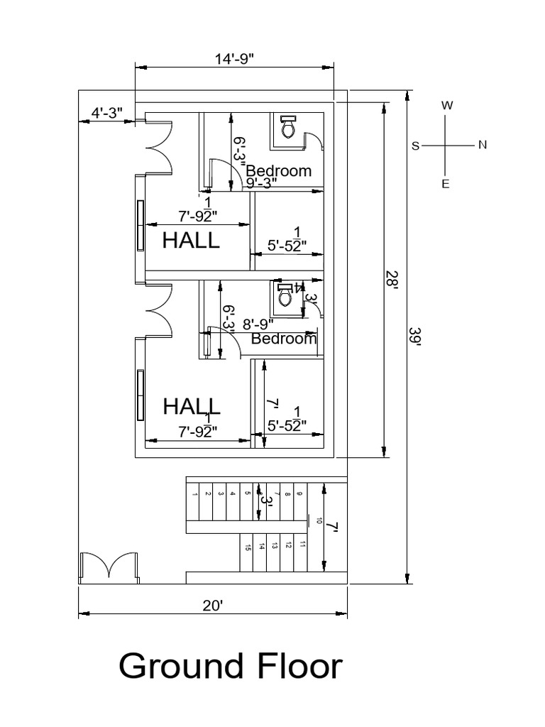 Ground Floor Bedroom Layout Plan | PDF