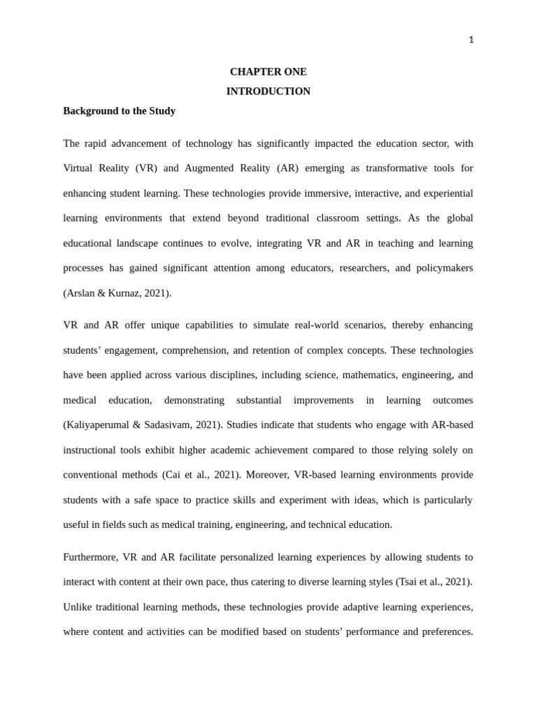 Virtual and Augmented Reality in Education | PDF | Augmented Reality ...