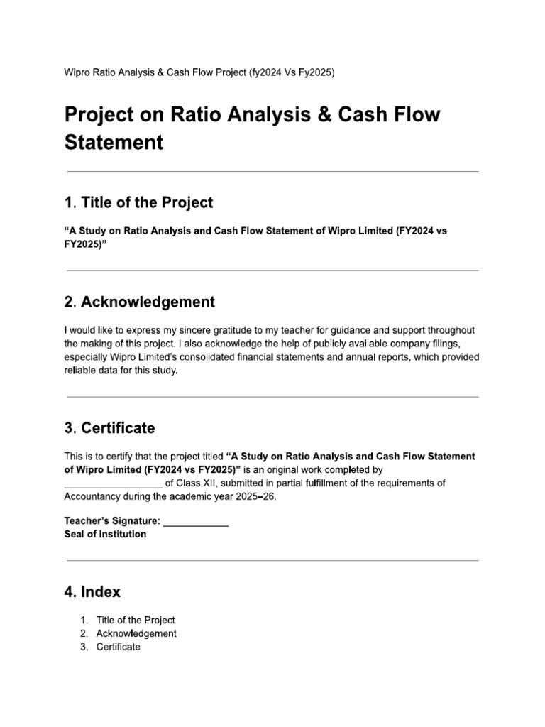 Writing Part of Accountancy Project | PDF