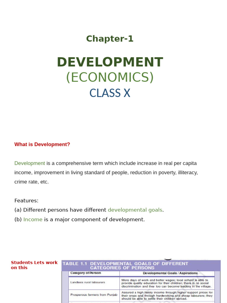 Understanding Development Goals in Economics | PDF | Body Mass Index ...