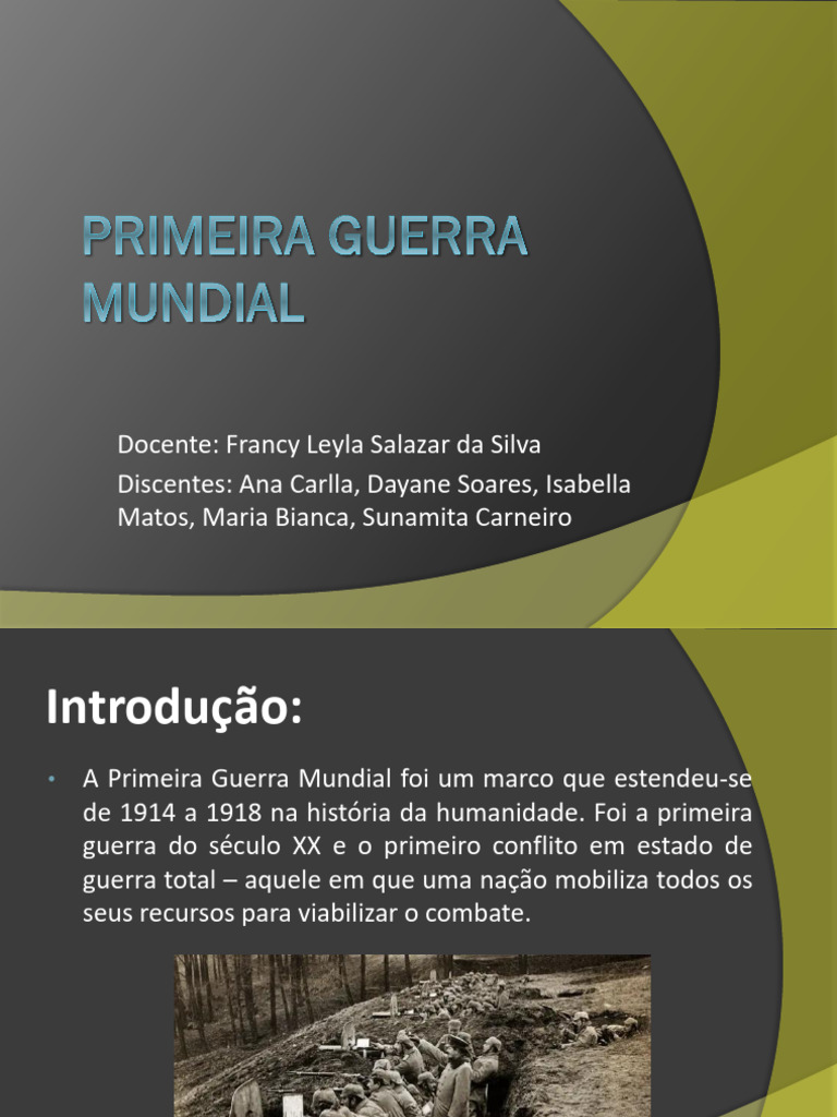 Causas e Consequências da Primeira Guerra Mundial | PDF | Áustria ...