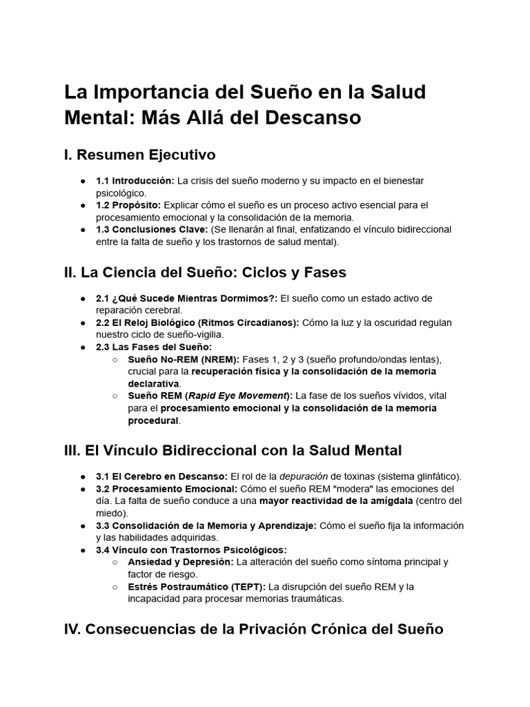 Sueño y Salud Mental: Claves Esenciales | PDF | Dormir | Las emociones