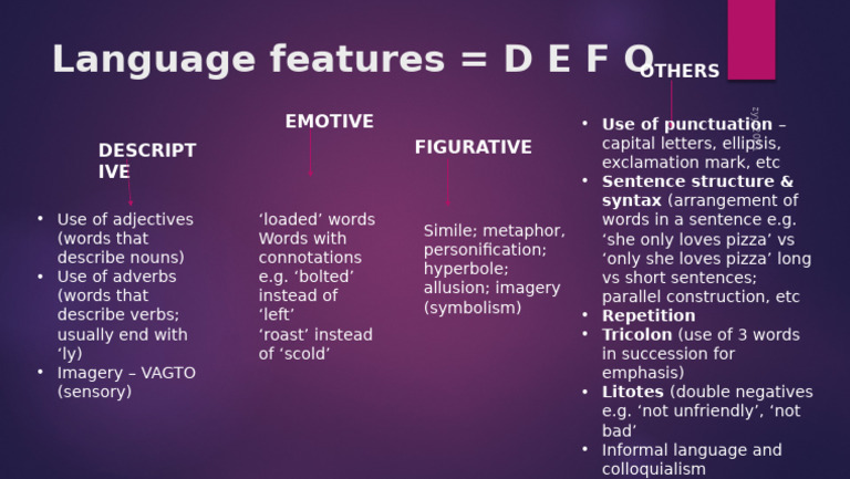 Language Features D E F O | PDF