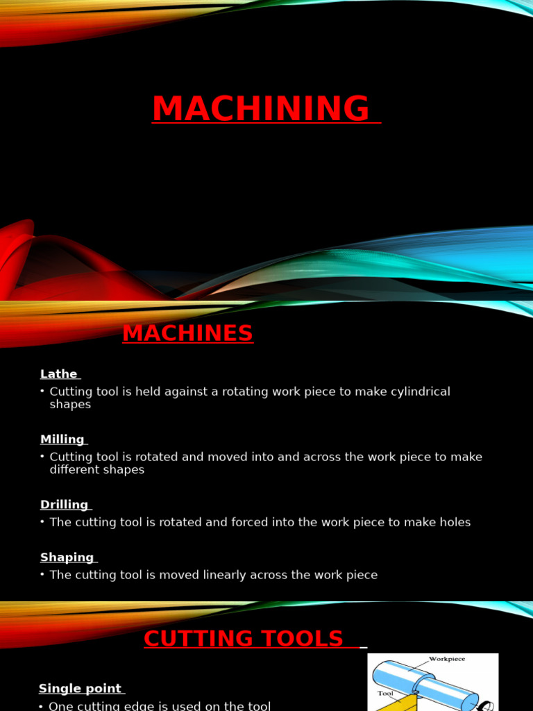 Machining Processes and Cutting Tools | PDF | Grinding (Abrasive ...