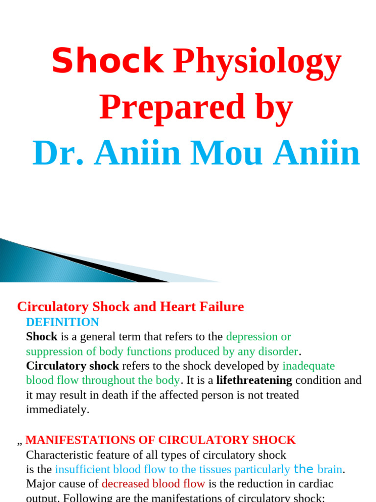 Understanding Circulatory Shock Types | PDF | Heart Failure | Shock ...