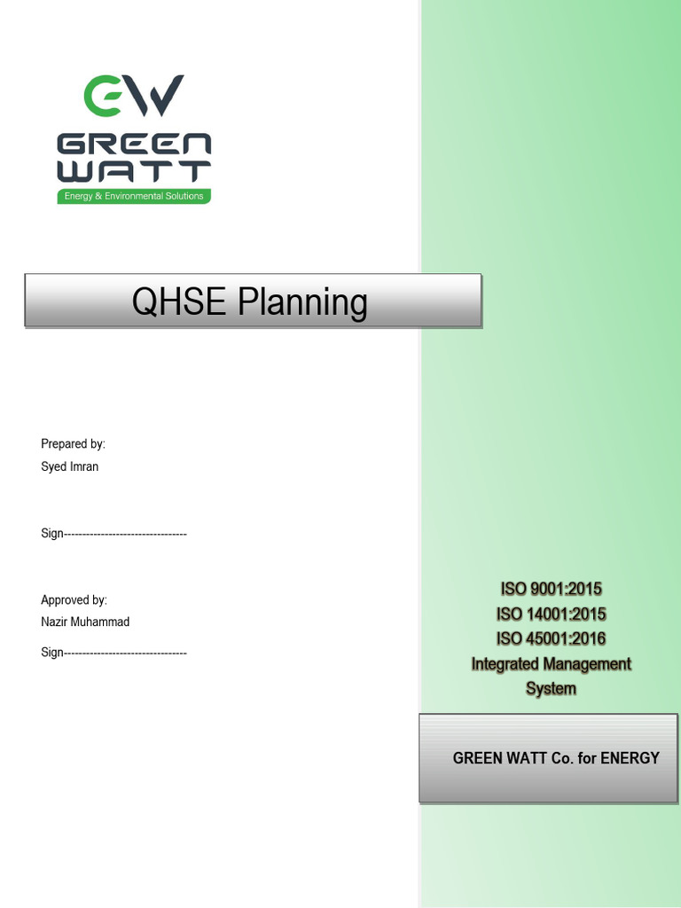 QHSE Procedure | PDF | Risk | Hazards