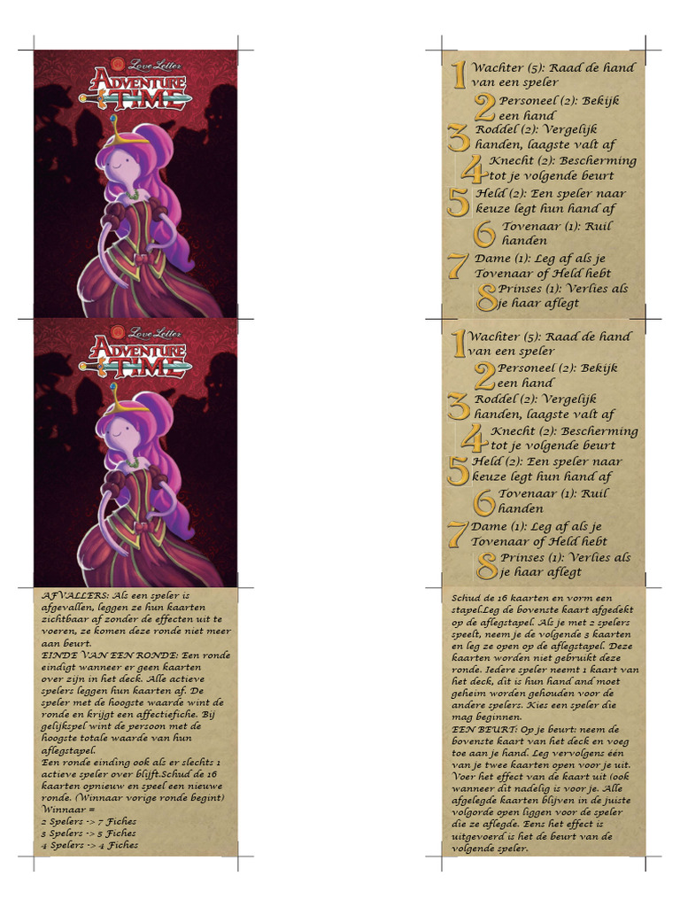 Extra Player Aid + Regelkaart | PDF