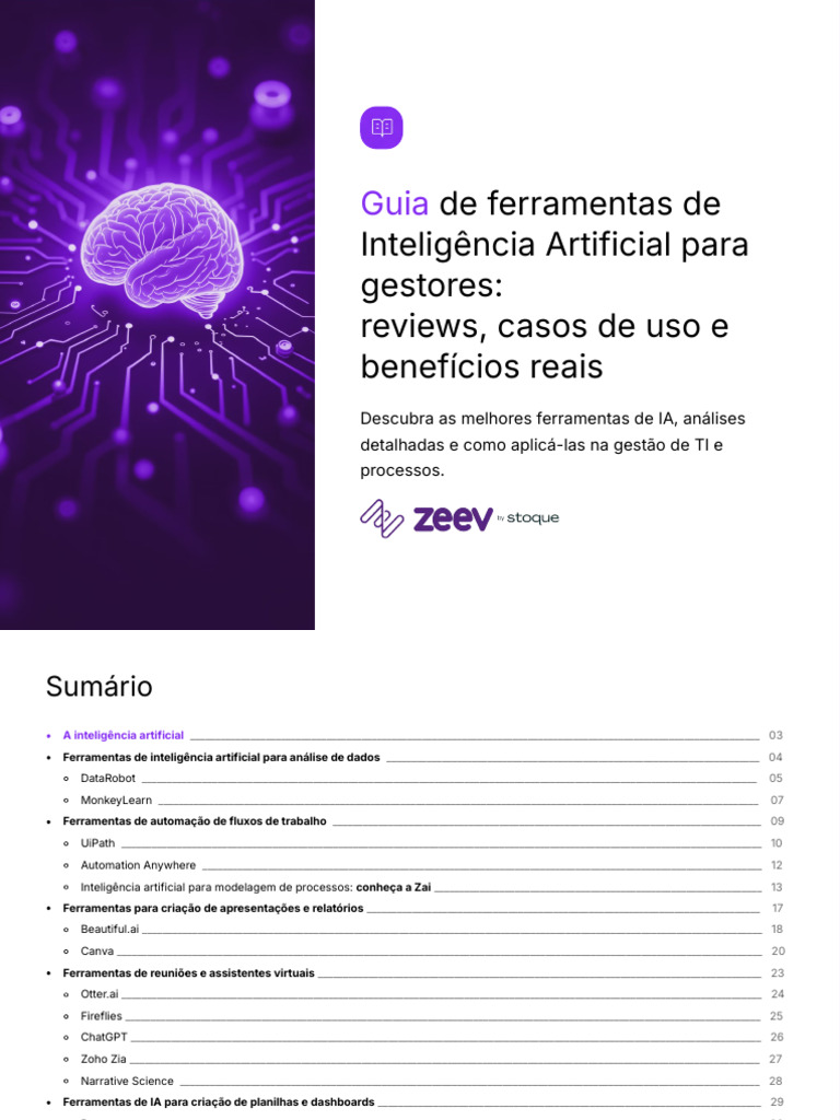 Ferramentas de IA para Gestores: Guia Completo | PDF | Inteligência ...
