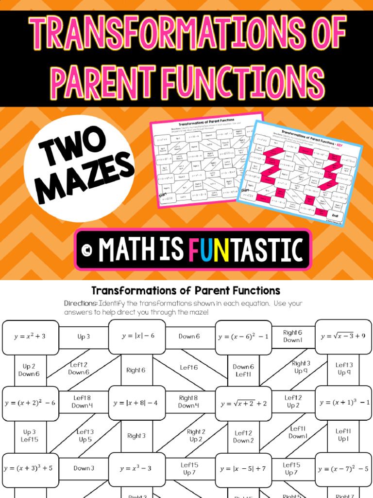 IdentifyingTransformationsofParentFunctionsMazes 1 | PDF