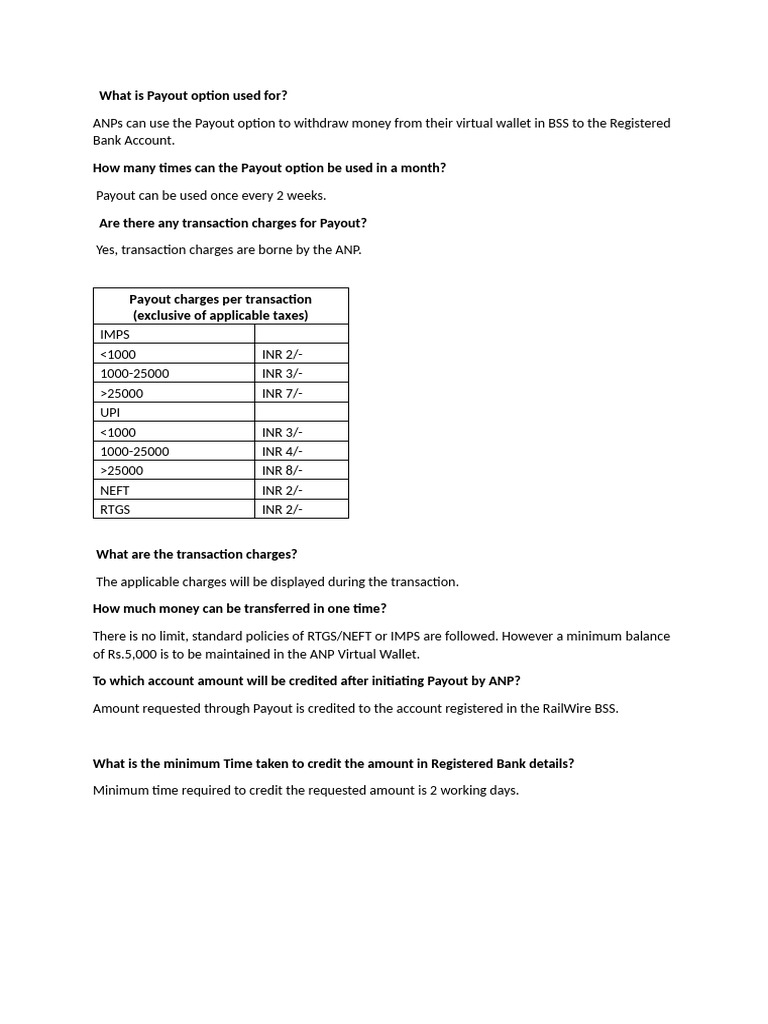 Payout Option Guide for ANPs | PDF