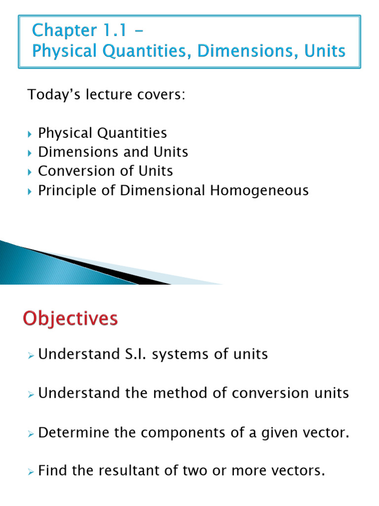 Chapter 1.1-Physical Quantities Unit Conversion | PDF | International ...