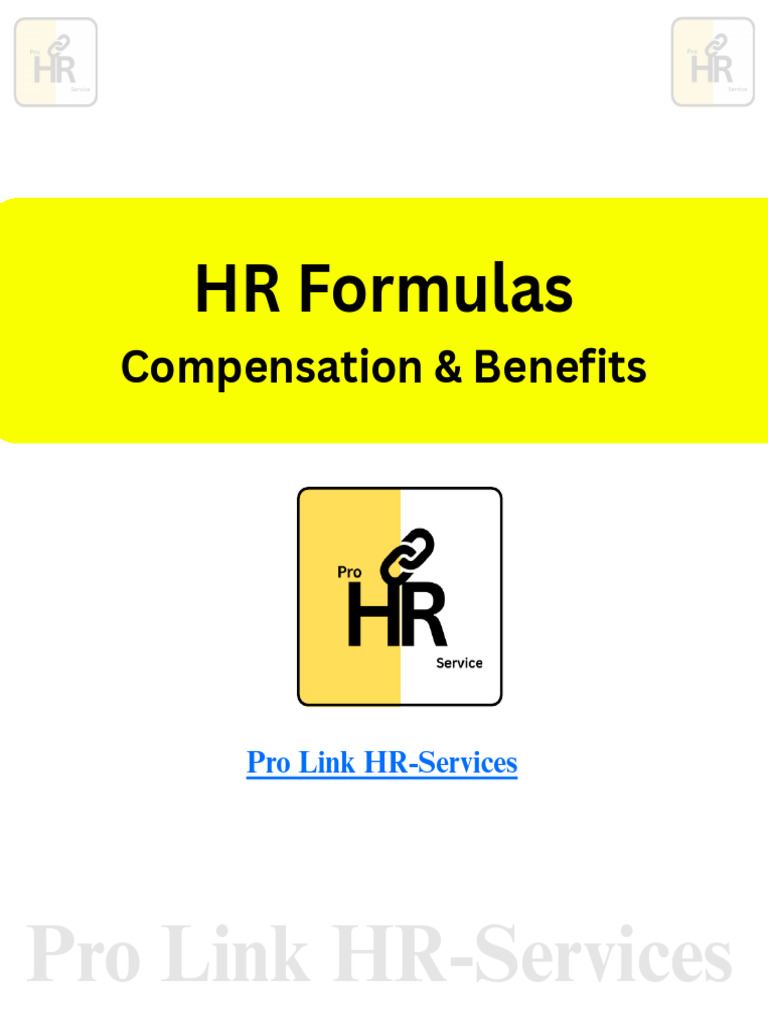 HR Formulas & Compensation & Benefits | PDF | Payroll | Salary