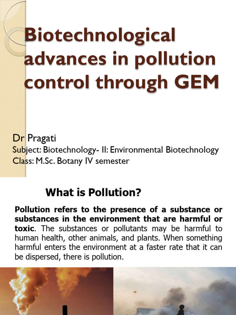 GEM Innovations in Pollution Control | PDF | Bacteria | Genetic Engineering