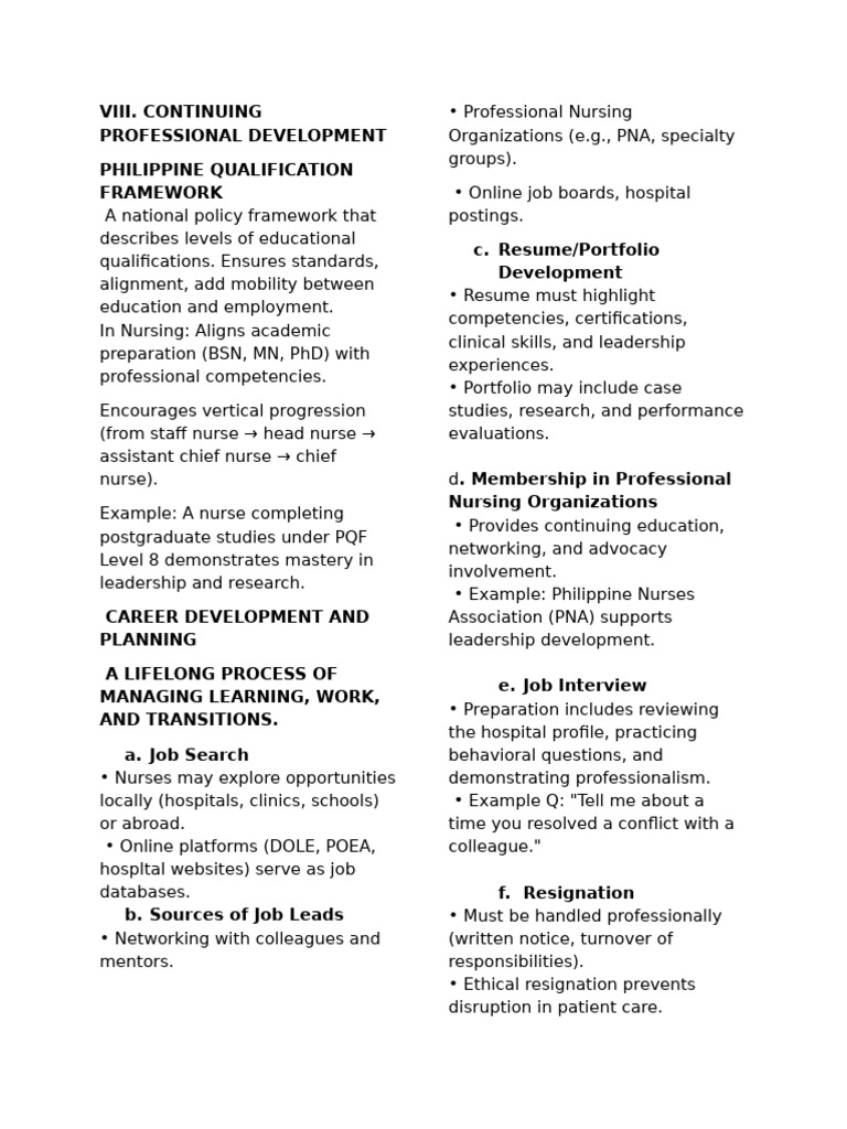 Nursing Career Development & CPD Guide | PDF | Nursing | Professional ...