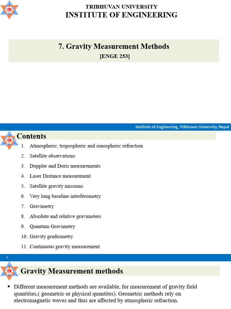 Gravity Measurement Techniques Overview | PDF | Physical Phenomena ...