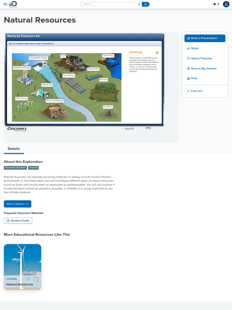 Natural Resources Discovery Education | PDF | Wind Power | Energy ...