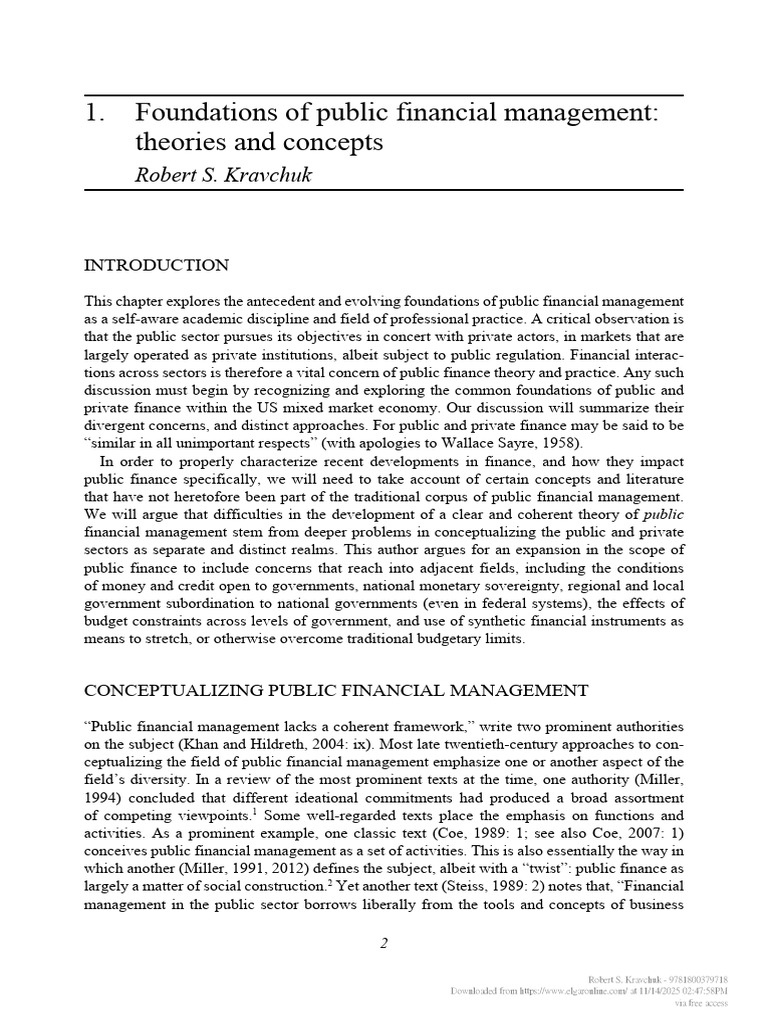Foundations of Public Financial Management | PDF | Fiscal Policy ...