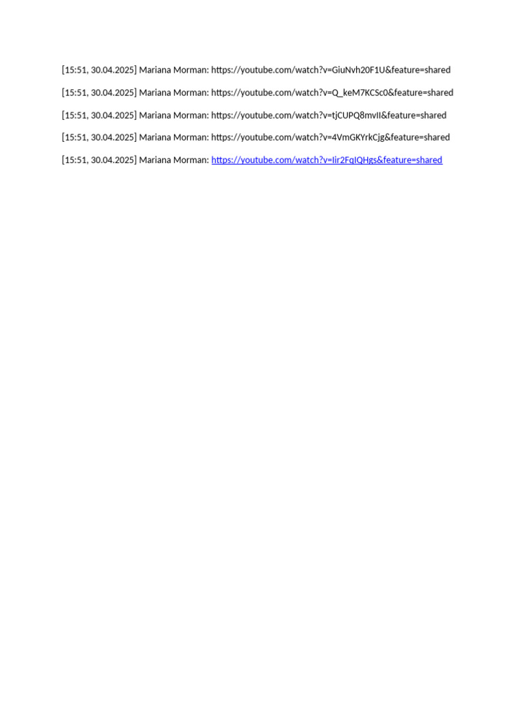 YouTube Video Links Compilation | PDF