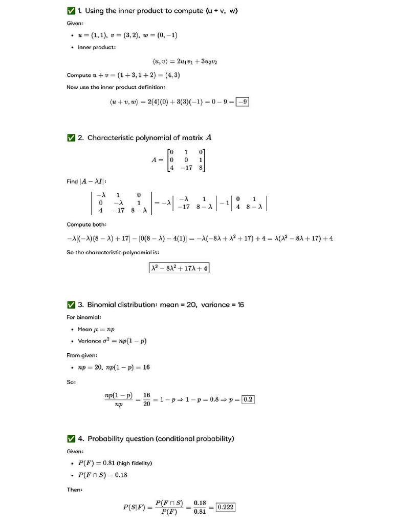 Ma4151 - April - May 2025 - Answer Key | PDF
