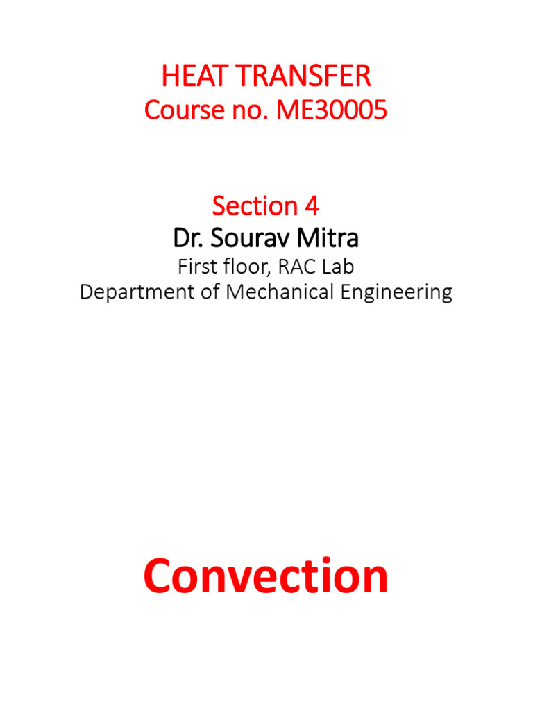 Convection Heat Transfer Fundamentals | PDF | Fluid Dynamics | Boundary ...