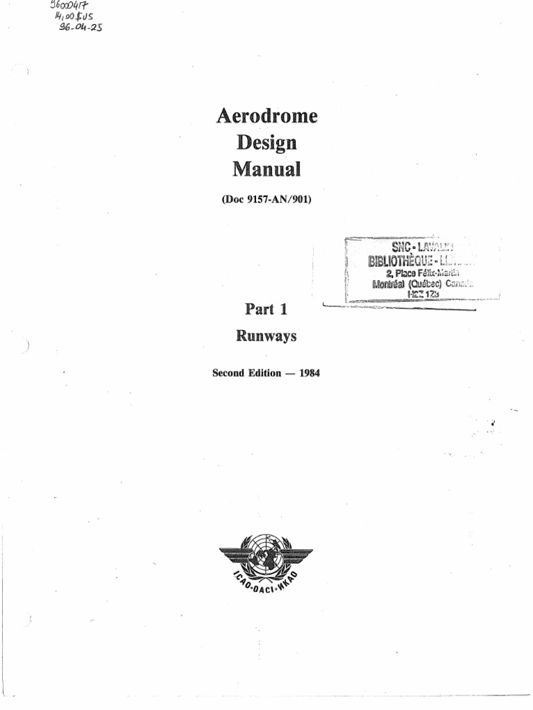 Aerodrome Design Manual Part 1 Runways 1984 | PDF