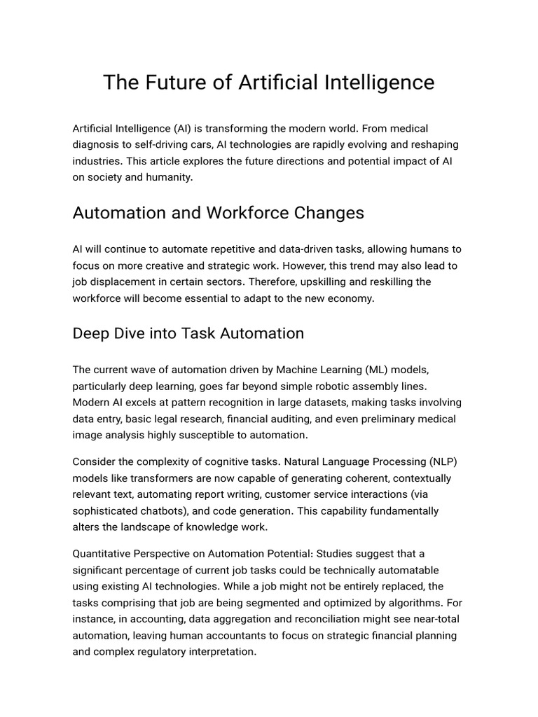 Future Trends in AI and Automation | PDF | Artificial Intelligence ...