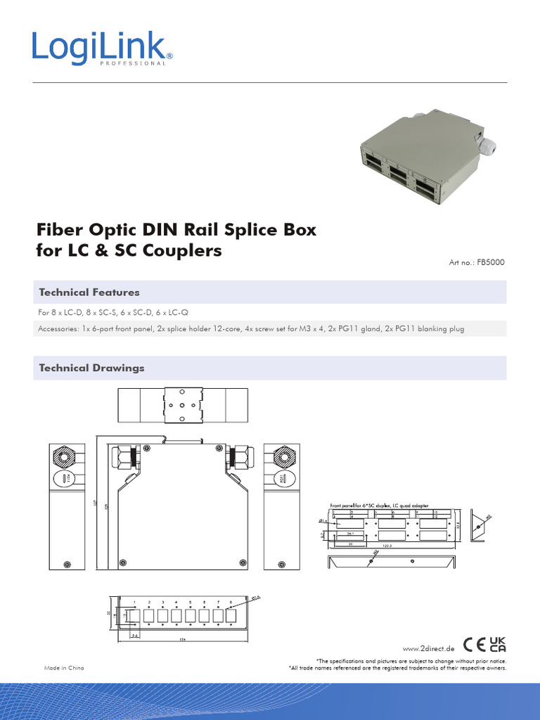 Fiber Optic DIN Rail Splice Box | PDF