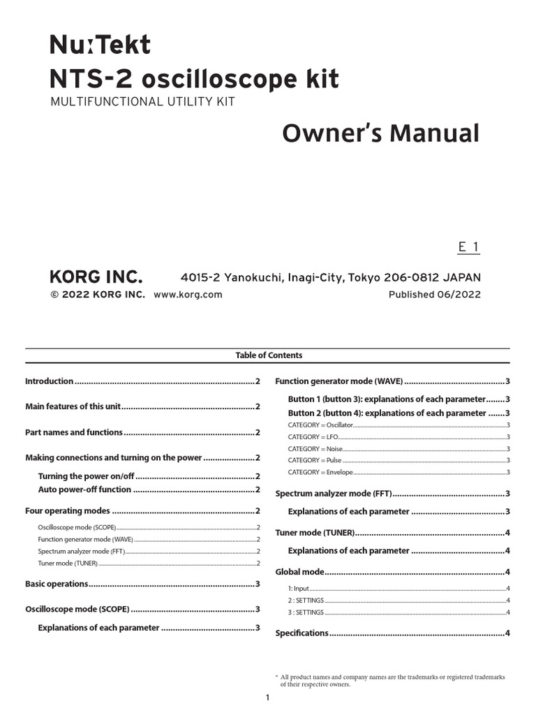 NTS-2_OSC_kit_OM_E1 | PDF | Phase (Waves) | Telecommunications Engineering