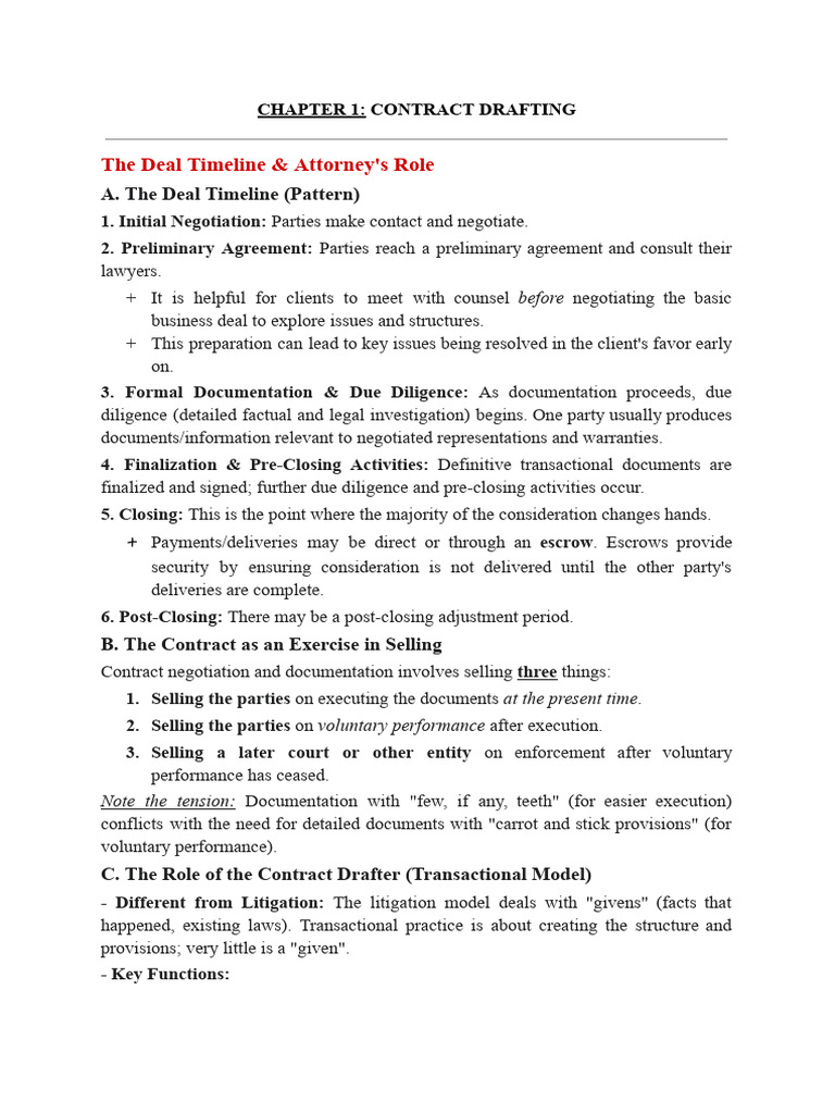 Contract Drafting Essentials Guide | PDF | Lease | Breach Of Contract