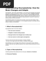 Principles of Neuroplasticity Explained | PDF | Neuroplasticity ...