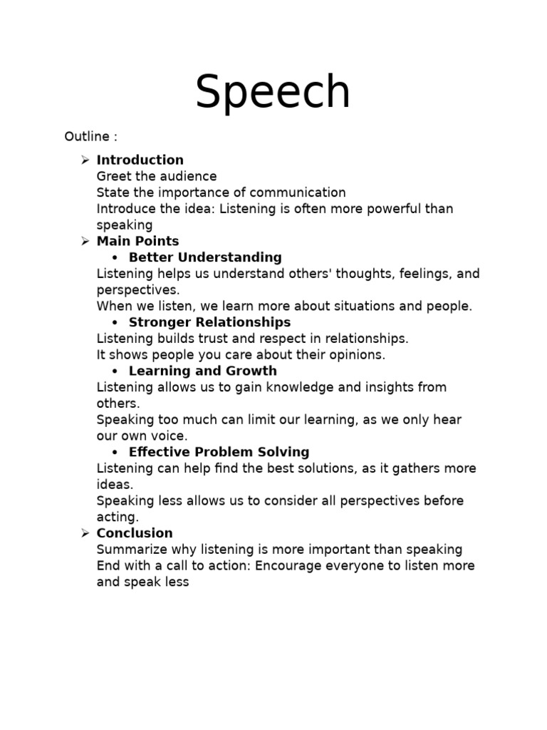 Speech | PDF | Learning | Knowledge