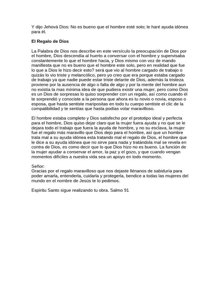 El Regalo de Dios | PDF
