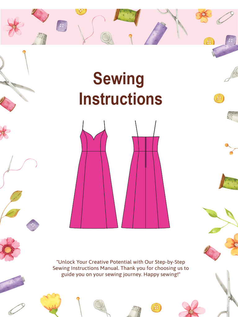 Step-by-Step Sewing Instructions Guide | PDF | Seam (Sewing) | Sewing
