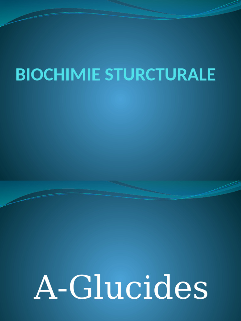Biochimie Structurel Glucides | PDF | Glucide | Glucose