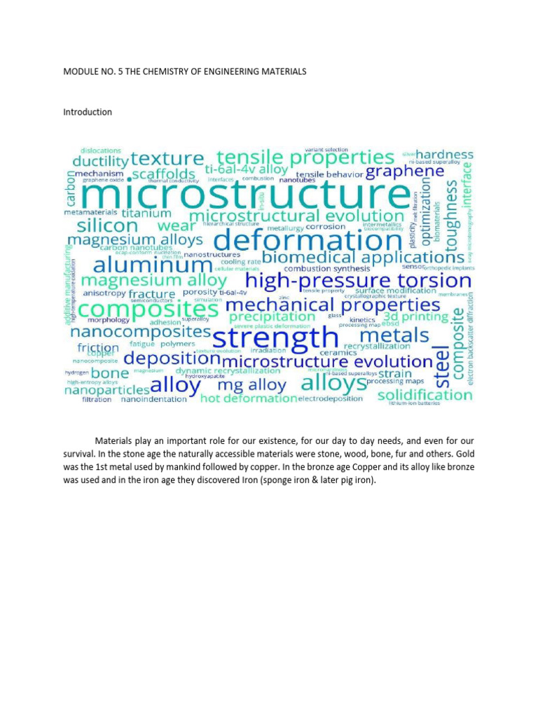 Chemistry of Engineering Materials | PDF | Alloy | Corrosion