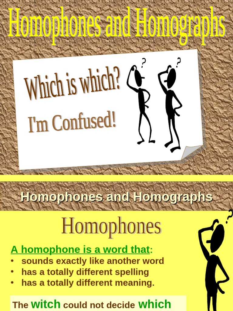 Understanding Homophones and Homographs | PDF