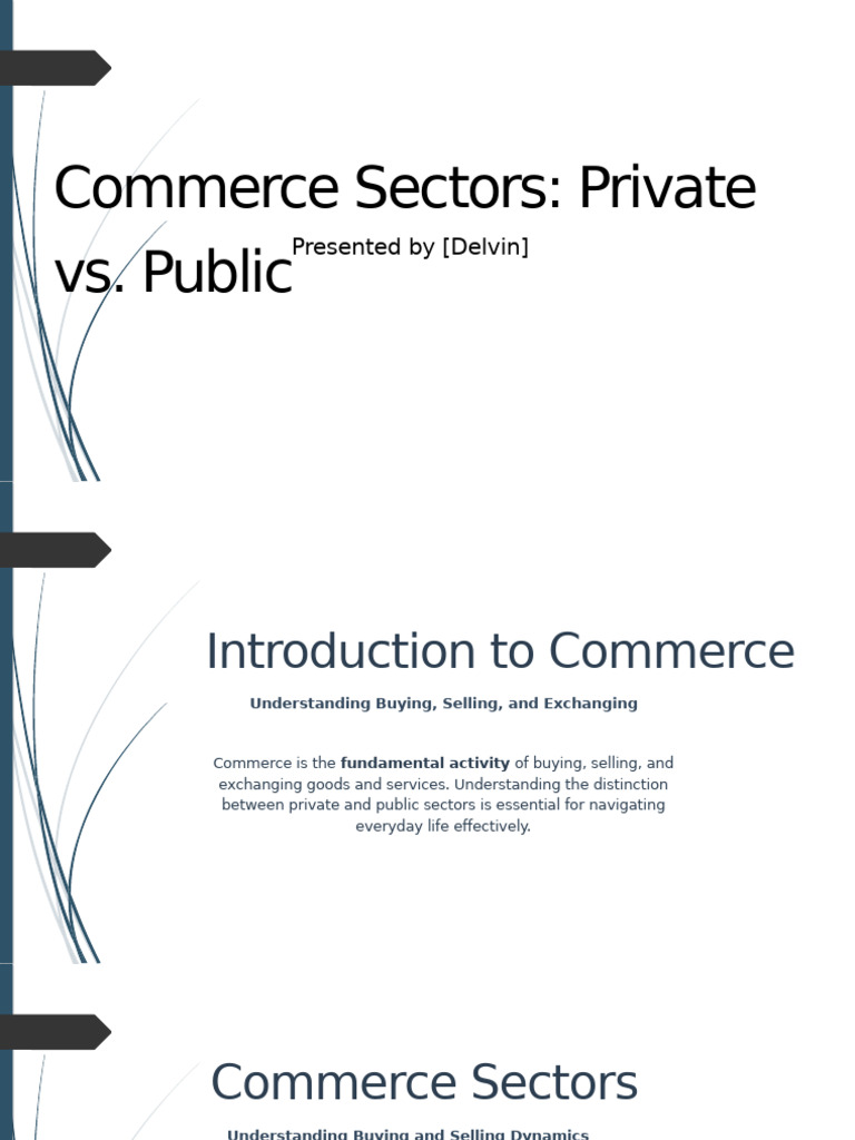 Private vs. Public Commerce Sectors Explained | PDF | Commerce | Customer