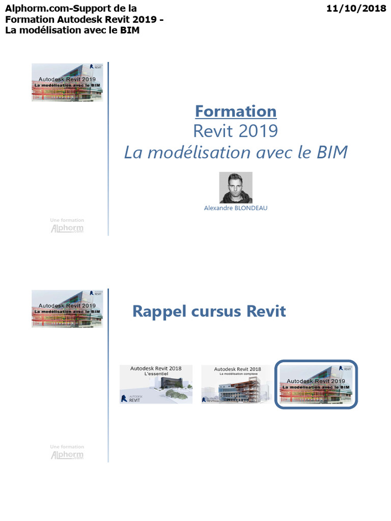 Formation Autodesk Revit 2019 - BIM | PDF | Revit | Building ...